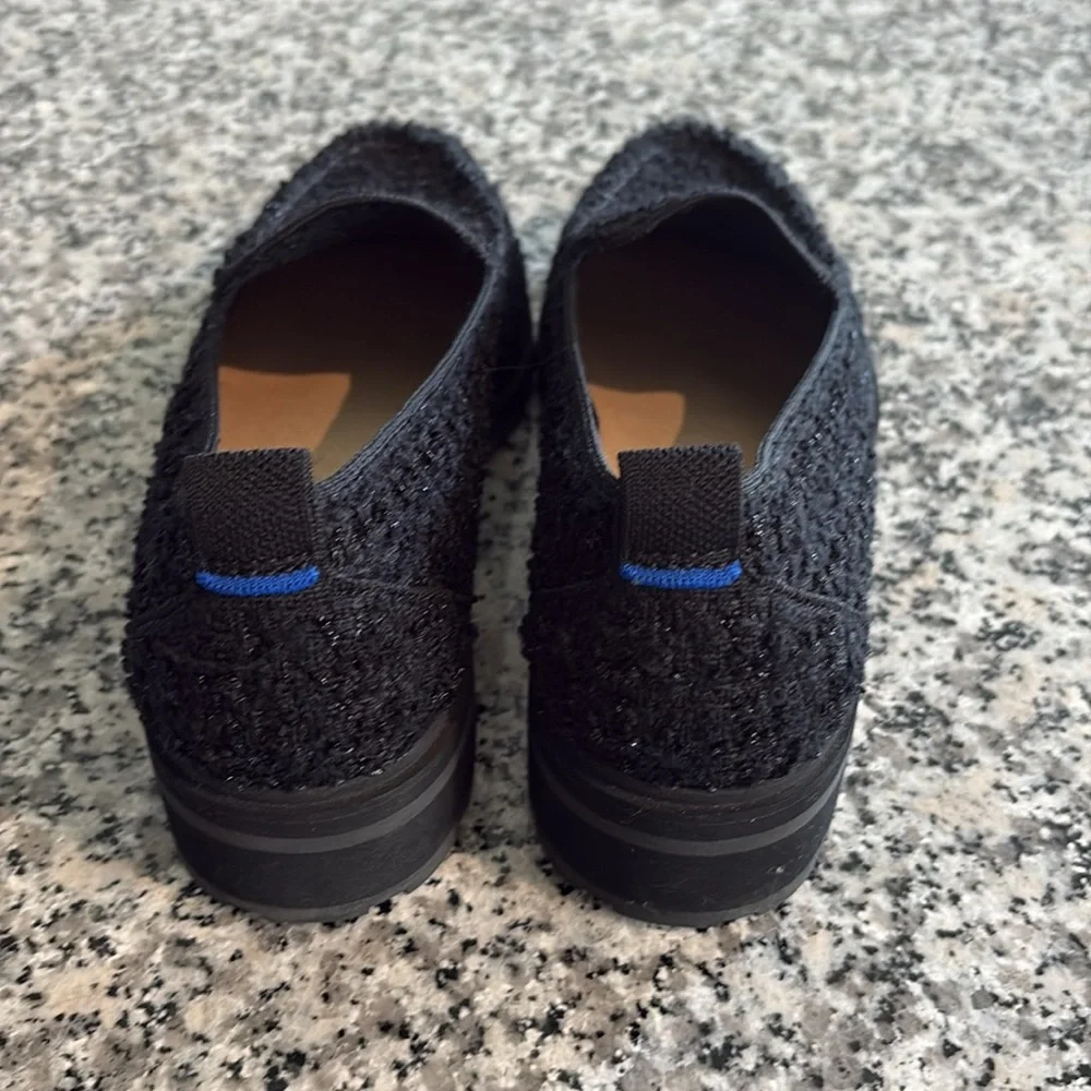 Rothy's Black Bouclé Loafer Flats